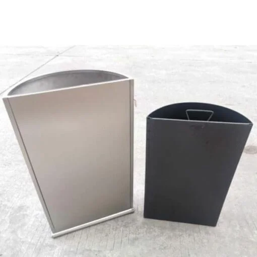 Thùng inox bán nguyệt