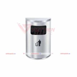 thùng rác inox bán nguyệt