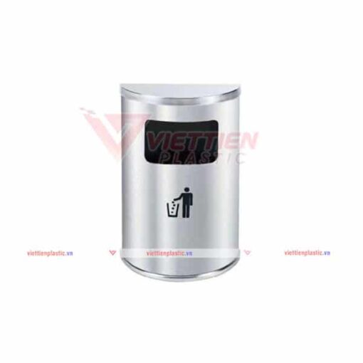 thùng rác inox bán nguyệt