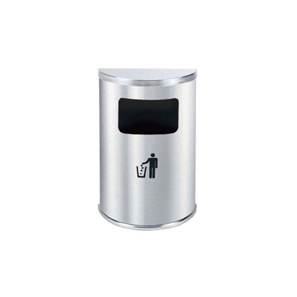 Thùng rác inox bán nguyệt-2