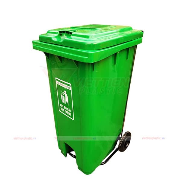 Thùng rác nhựa đạp chân 240 lít thiết kế tiện lợi
