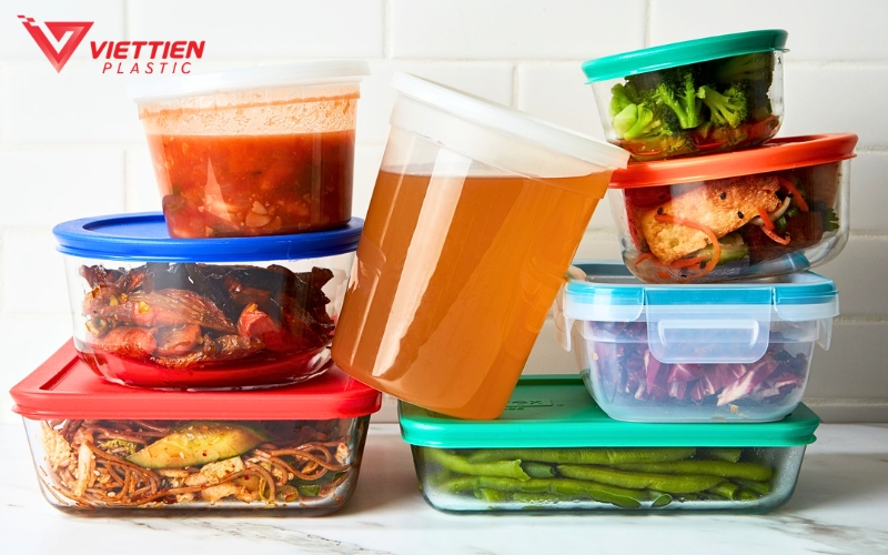 Nhựa PET phổ biến trong hộp, hũ và khay gia dụng