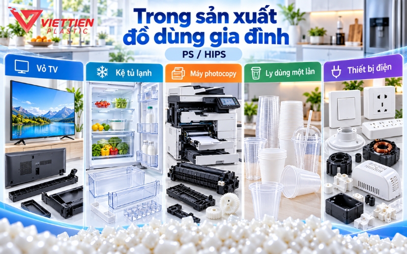 Nhựa PS dùng làm vỏ thiết bị và đồ gia dụng
