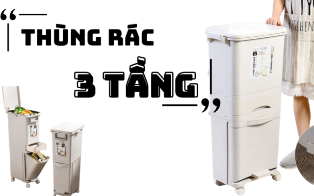 [Khám phá] Thùng rác 3 tầng - Thiết kế đa năng nhất năm 2024 Thùng rác 3 tầng là sản phẩm gia dụng dùng để chứa rác thải sinh hoạt trong gia đình. Sản phẩm được thiết kế đơn giản và tiện lợi, phù hợp sử dụng trong nhiều không gian khác nhau. Để khám phá chi tiết về đặc điểm của dòng thùng rác này, hãy cùng xem bài viết này với Nhựa Việt Tiến nhé!