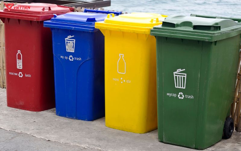 Ý nghĩa màu sắc trong hệ thống thùng rác phân loại
