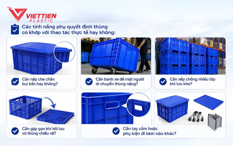 Đánh giá các tính năng hỗ trợ theo thao tác và nhu cầu vận hành