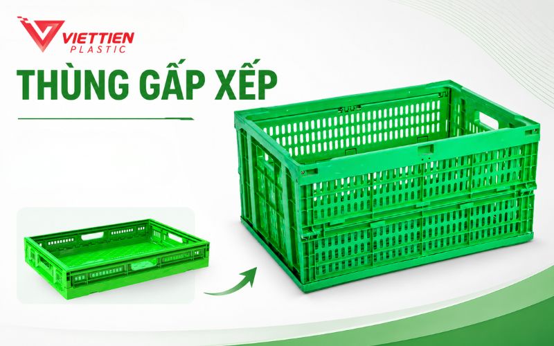 Thu gọn khi rỗng, tiết kiệm diện tích lưu kho và vận chuyển