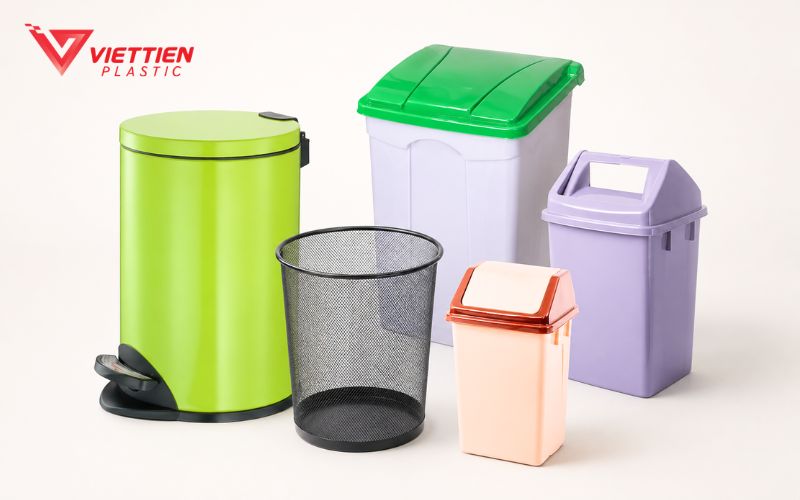 Thùng rác văn phòng thiết kế gọn, phù hợp không gian hiện đại