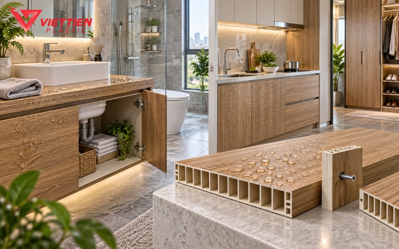 Nhựa Ecoplast chống nước, không mối mọt và phù hợp nội thất