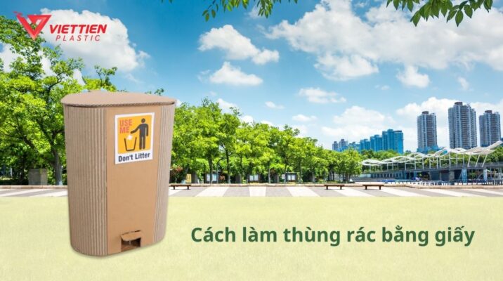 cách làm thùng rác bằng giấy