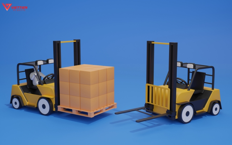 Các bước sử dụng pallet nhựa với xe nâng hiệu quả
