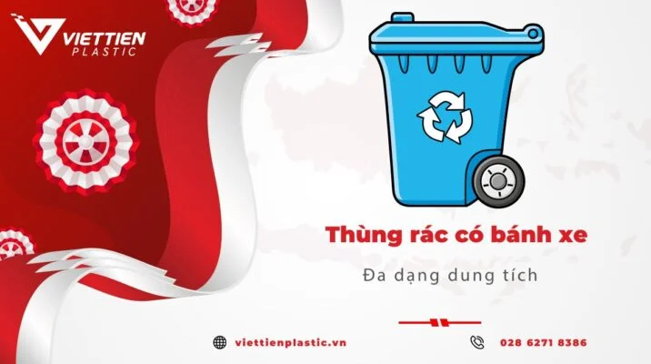 Thùng rác nhựa có bánh