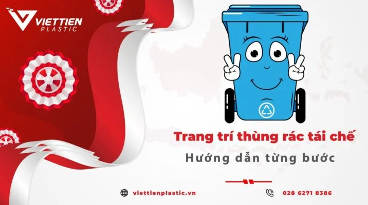 Trang trí thùng rác tái chế
