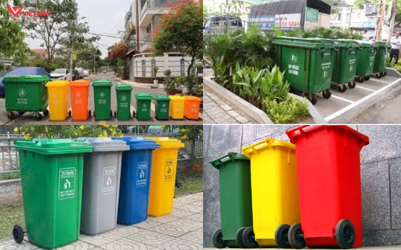 Ứng dụng thực tế của thùng rác có bánh xe trong đời sống