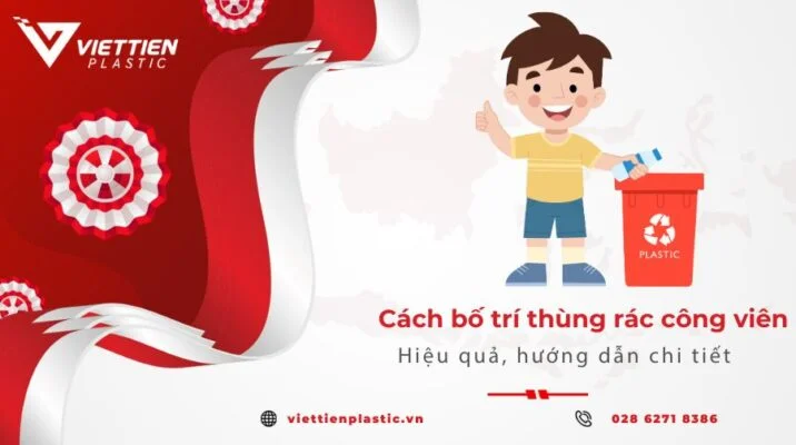 Cách bố trí thùng rác công viên