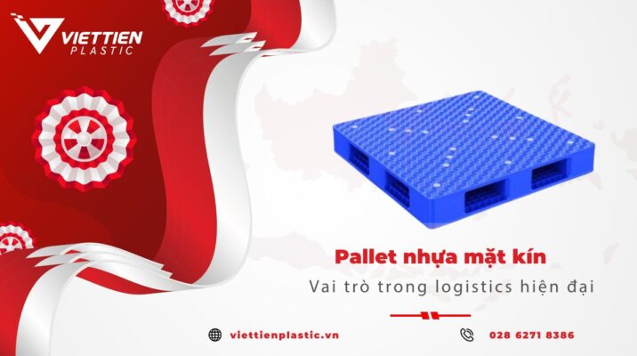 Pallet nhựa mặt kín