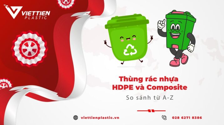 thùng rác nhựa HDPE và thùng rác composite