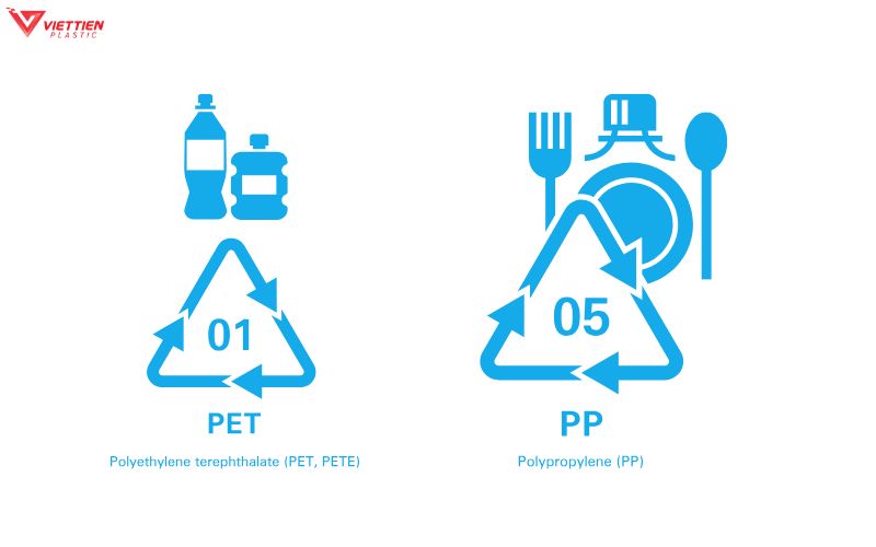 so sánh nhựa PET và nhựa PE