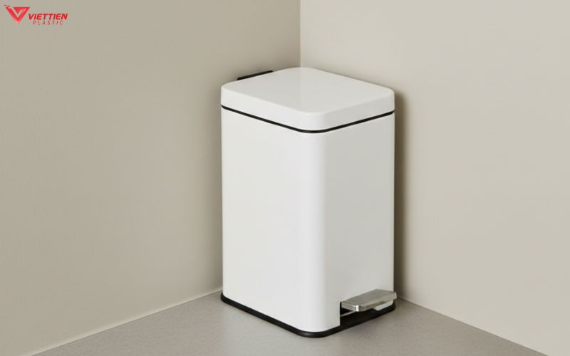 thùng rác đặt tại góc chết tường