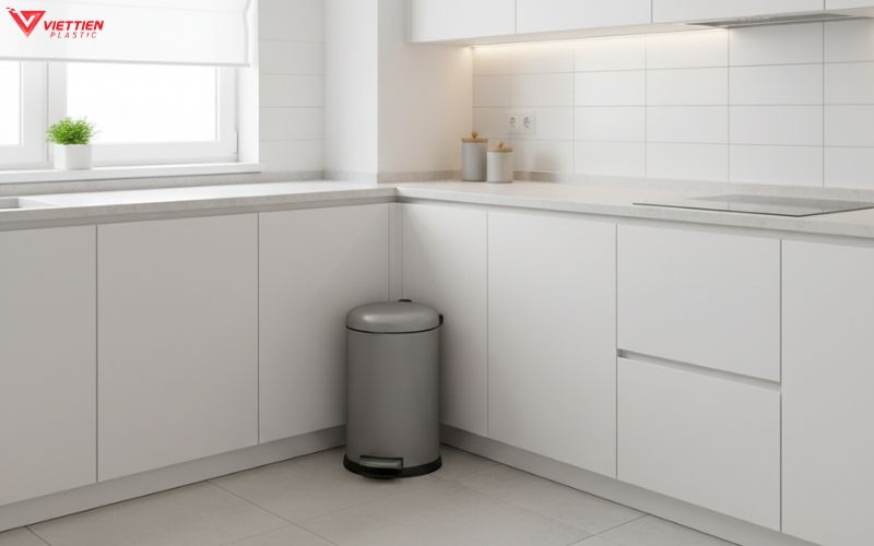 vị trí thùng rác đặt tại nhà bếp