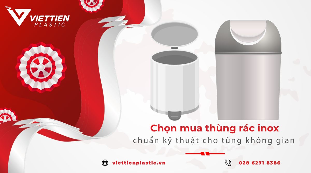 4 tiêu chí chọn mua thùng rác inox chuẩn kỹ thuật cho từng không gian