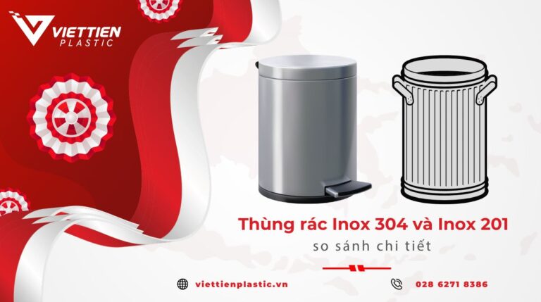So sánh thùng rác Inox 304 và Inox 201: Đánh giá kỹ thuật và cách phân biệt
