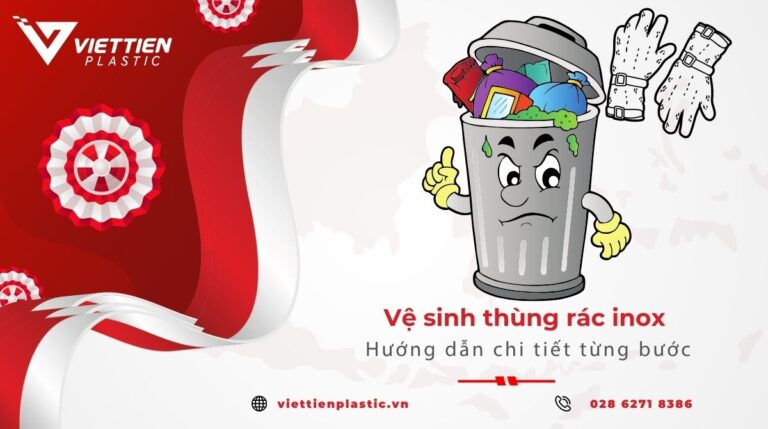 Hướng dẫn 4 bước vệ sinh thùng rác inox đúng cách, không trầy xước