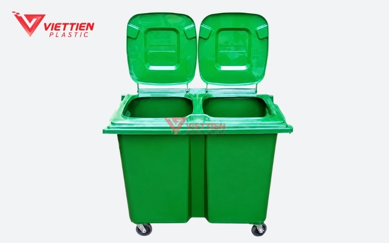 Thiết kế nhiều ngăn hỗ trợ phân loại rác tại nguồn theo từng nhóm